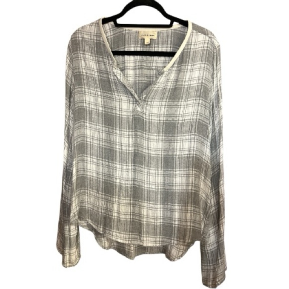 Cloth & Stone by Anthropologie plaid popover shirt